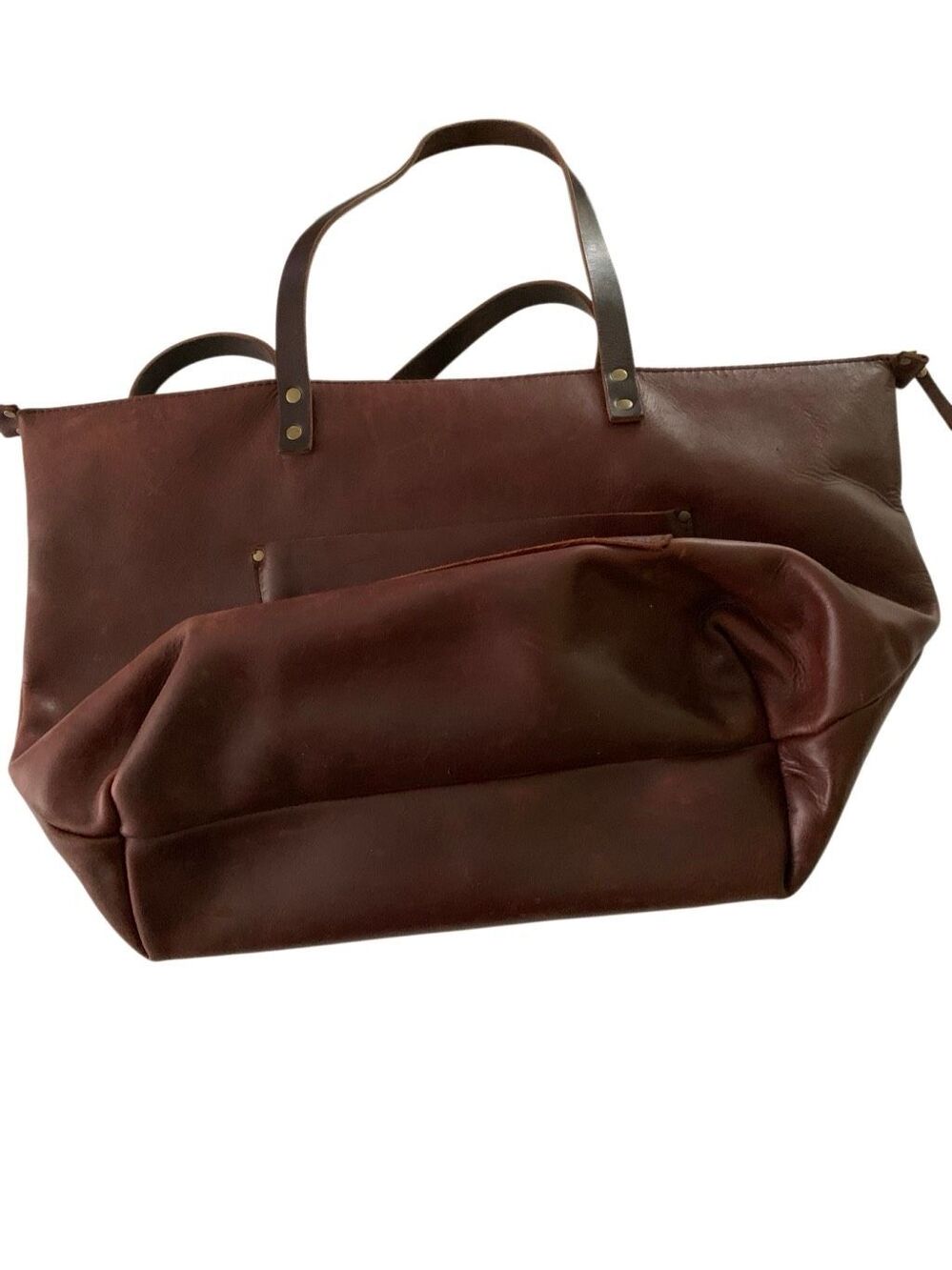Portland Leather Goods Zippered Classic Tote 21 x 12 - Picture 3 of 5